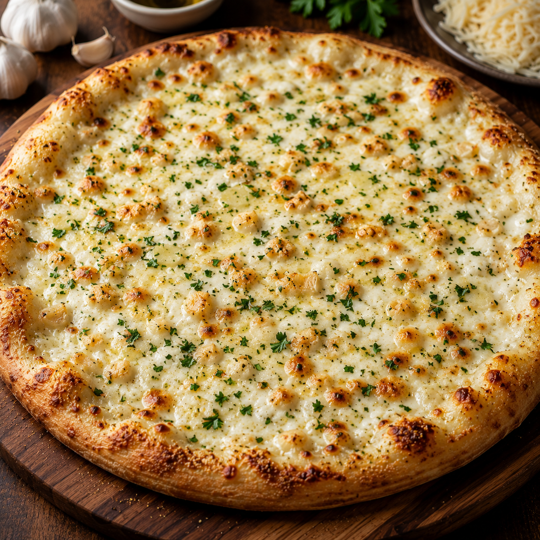 White Garlic Pizza