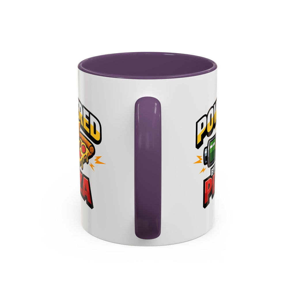 Powered by Pizza Accent Coffee Mug — Funny Gamer & Pizza Lover 11/15oz