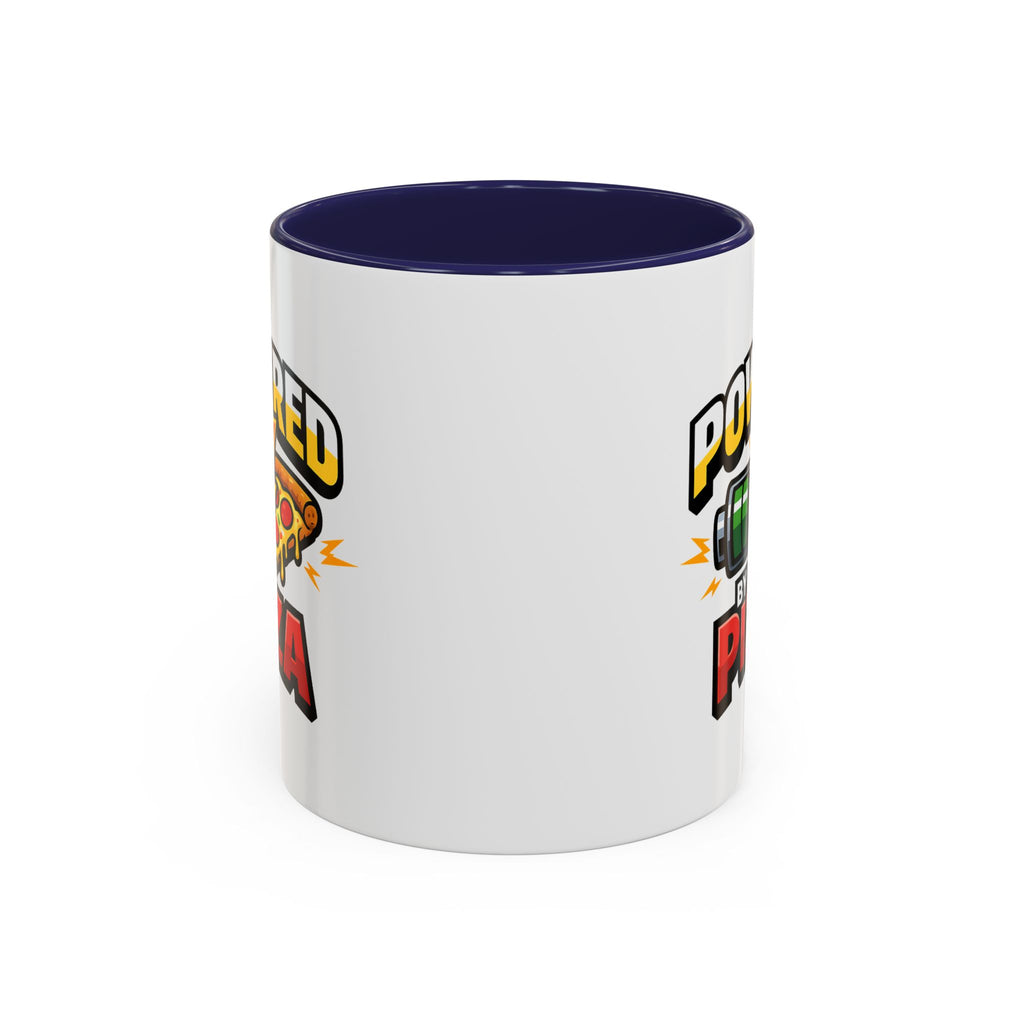 Powered by Pizza Accent Coffee Mug — Funny Gamer & Pizza Lover 11/15oz