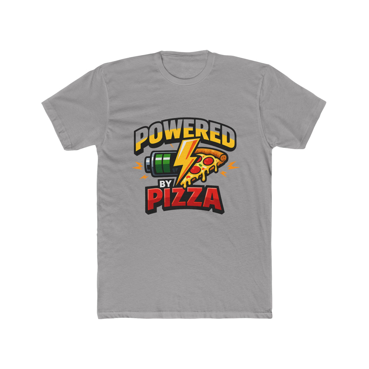 Powered by Pizza T‑Shirt – Funny Pizza Lover Tee