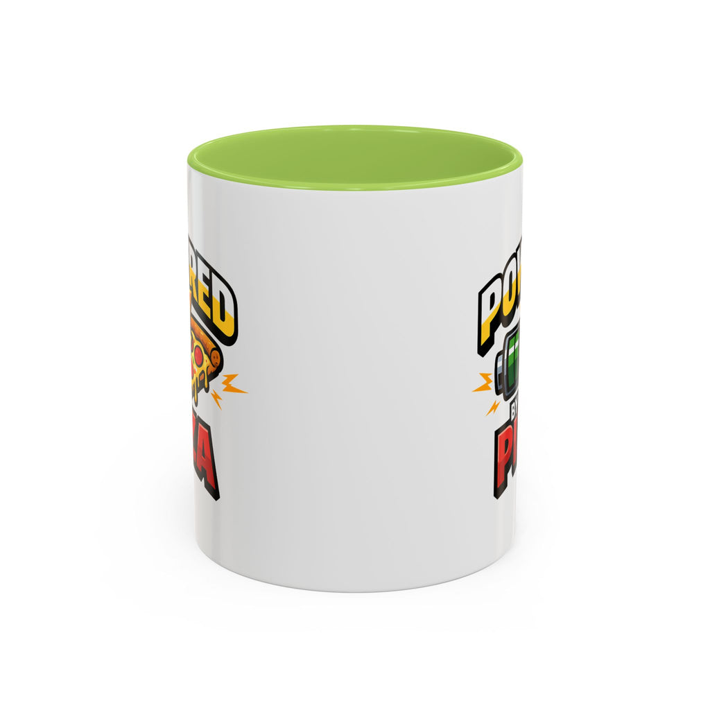 Powered by Pizza Accent Coffee Mug — Funny Gamer & Pizza Lover 11/15oz
