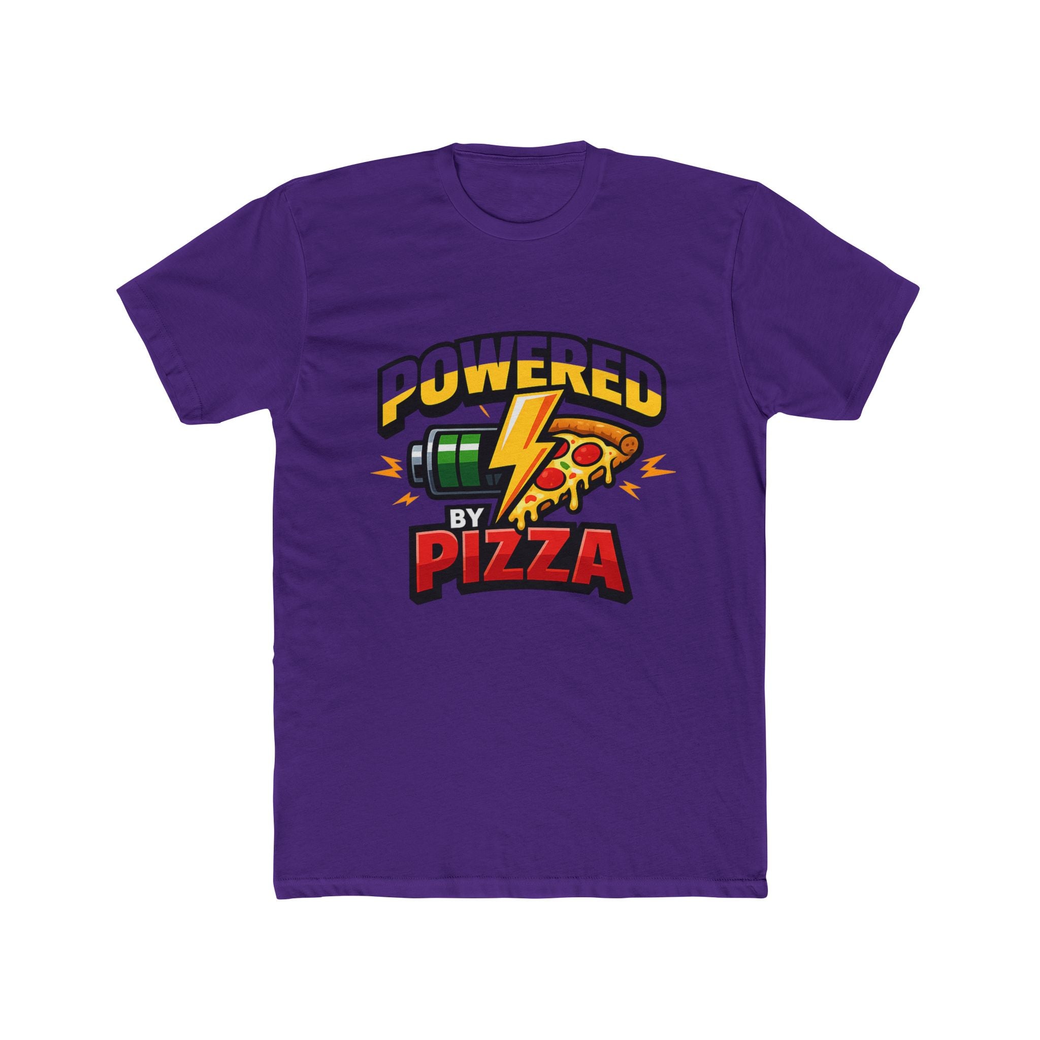Powered by Pizza T‑Shirt – Funny Pizza Lover Tee