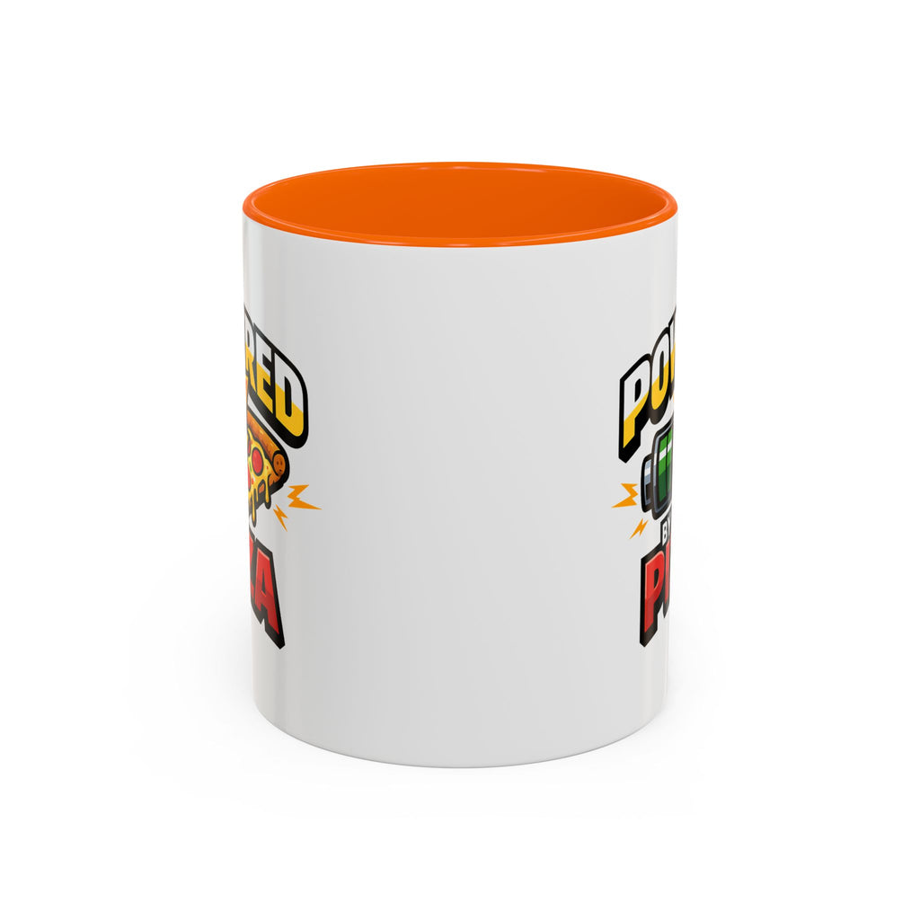 Powered by Pizza Accent Coffee Mug — Funny Gamer & Pizza Lover 11/15oz