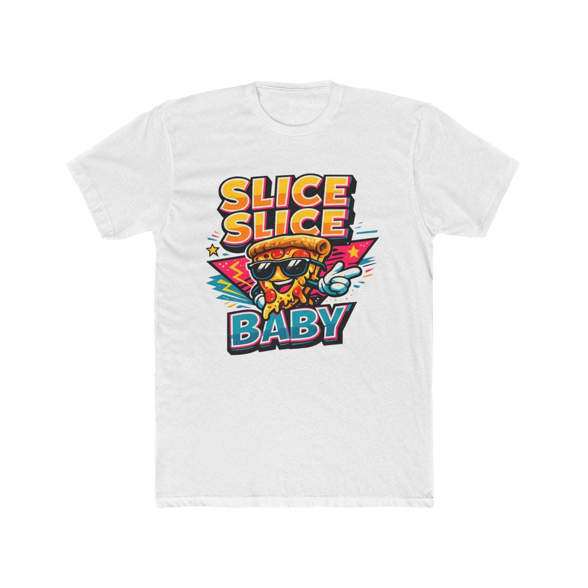 Slice Slice Baby Pizza T-Shirt – Retro Cool Graphic Tee