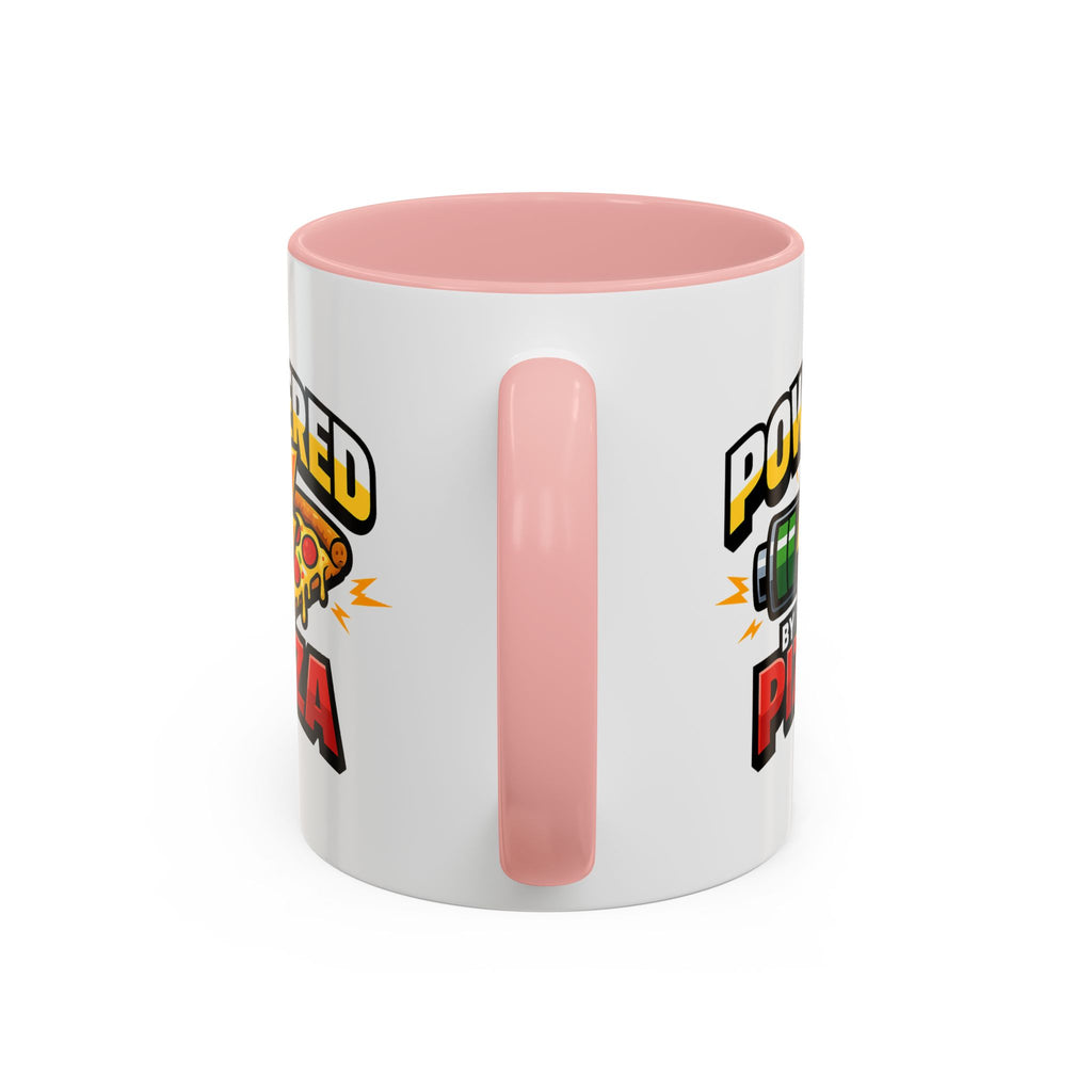 Powered by Pizza Accent Coffee Mug — Funny Gamer & Pizza Lover 11/15oz