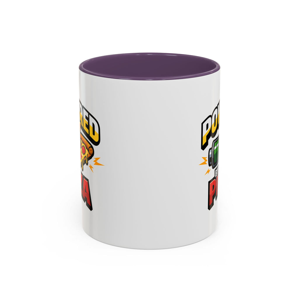 Powered by Pizza Accent Coffee Mug — Funny Gamer & Pizza Lover 11/15oz