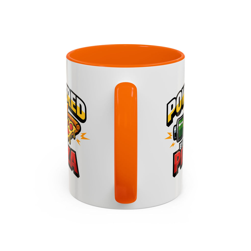 Powered by Pizza Accent Coffee Mug — Funny Gamer & Pizza Lover 11/15oz
