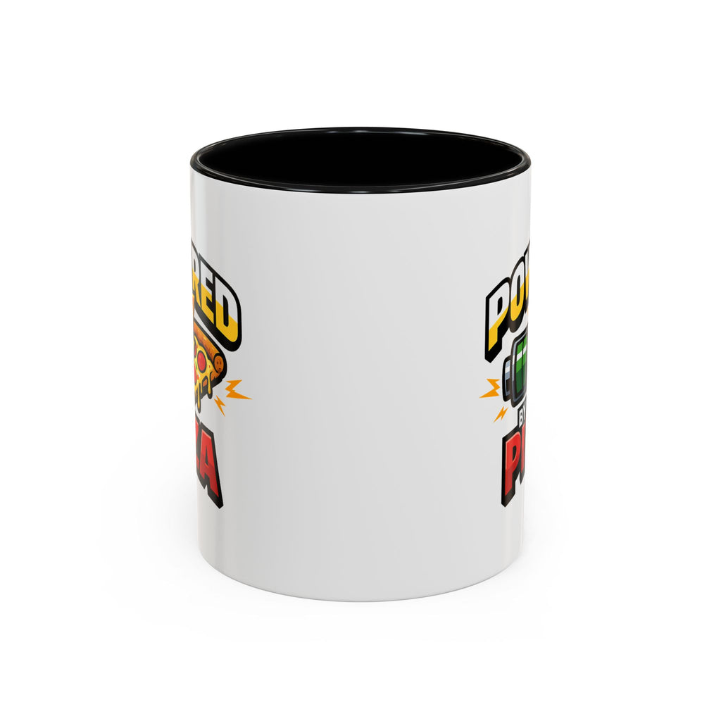 Powered by Pizza Accent Coffee Mug — Funny Gamer & Pizza Lover 11/15oz